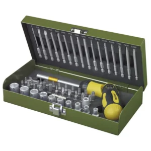 Proxxon Schraubersatz, 54-teilig mit knickbarem Ratschen- Schraubendreher