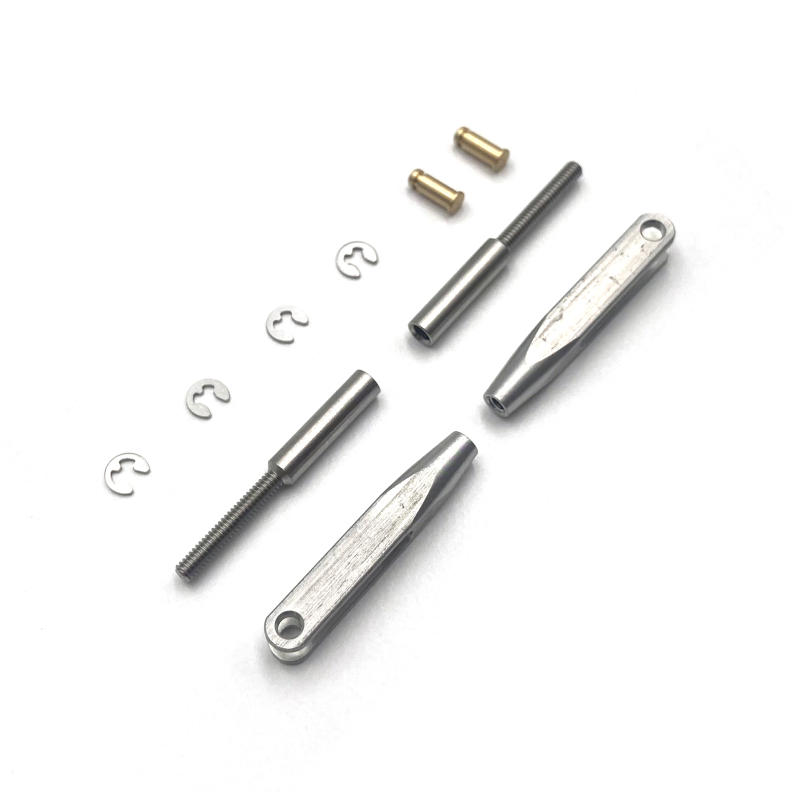 Gabelkopf Set aus Aluminium (M2 Gewinde / 2mm Pin)