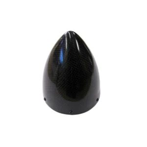 CFK Spinner Schwarz mit Alu-Rückplatte Ø 115mm