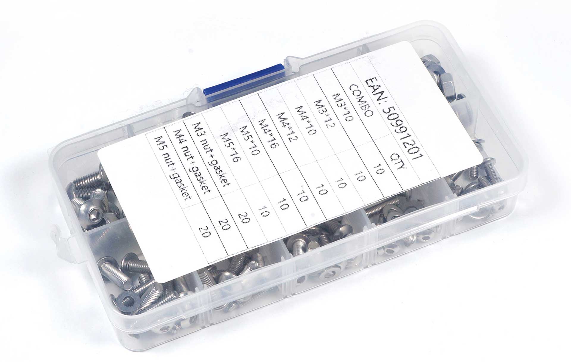 Robbe Modellsport Schraubenbox Rundkopf Sechskant 130Stk. M3-M5 Edelstahl – Bild 3