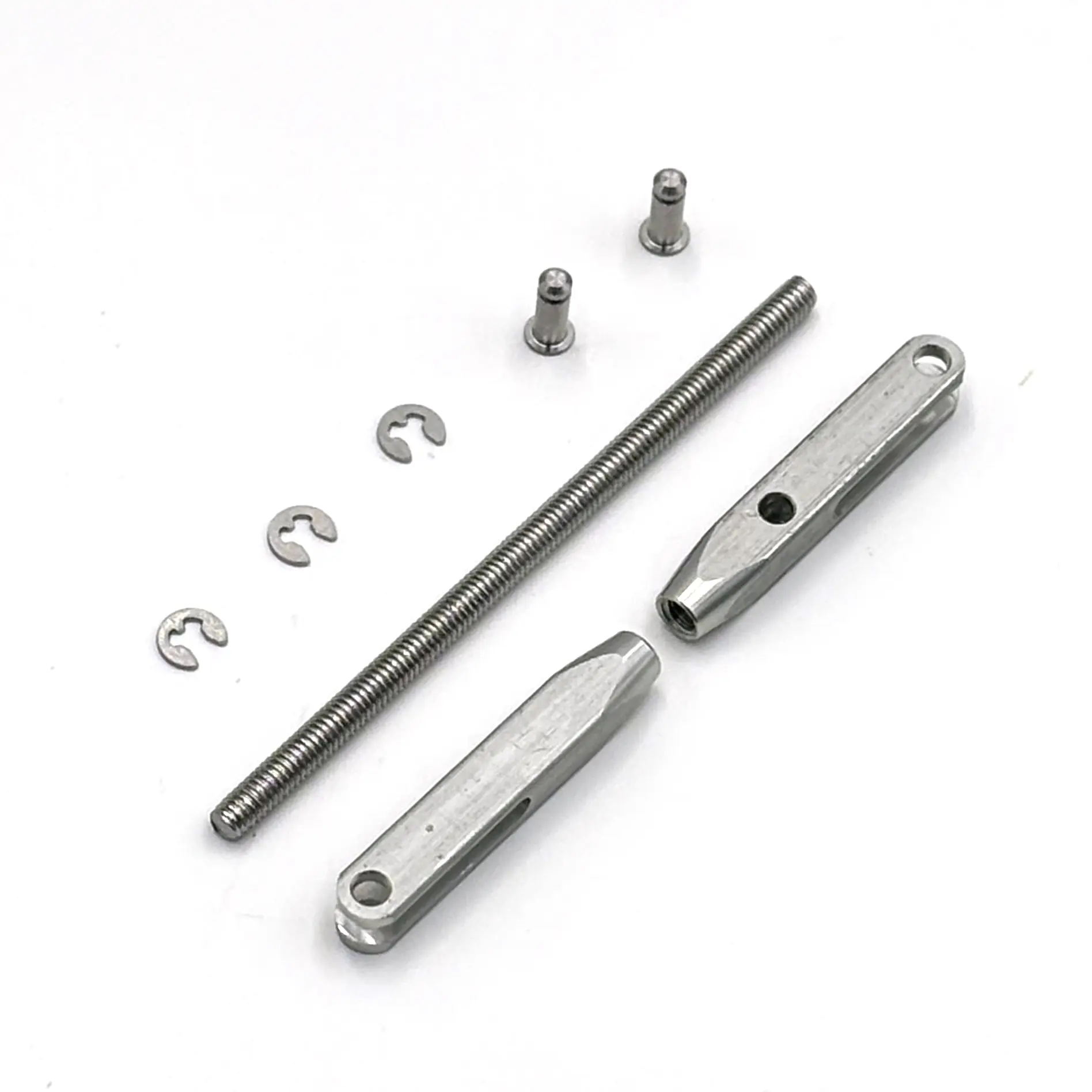 Gabelkopf Set aus Aluminium (M2.5 Gewinde / 2mm Pin)