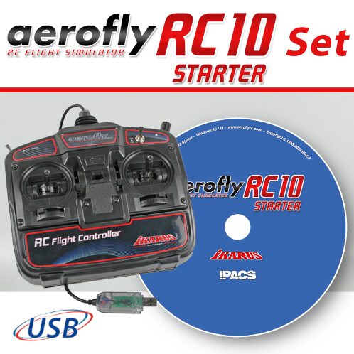 Set: aeroflyRC10 STARTER mit USB-FlightController