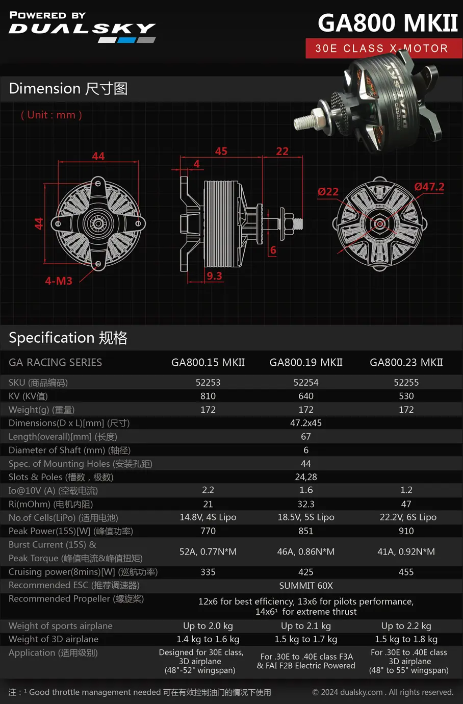 Dualsky GA800.15 MkII 810 KV – Bild 2