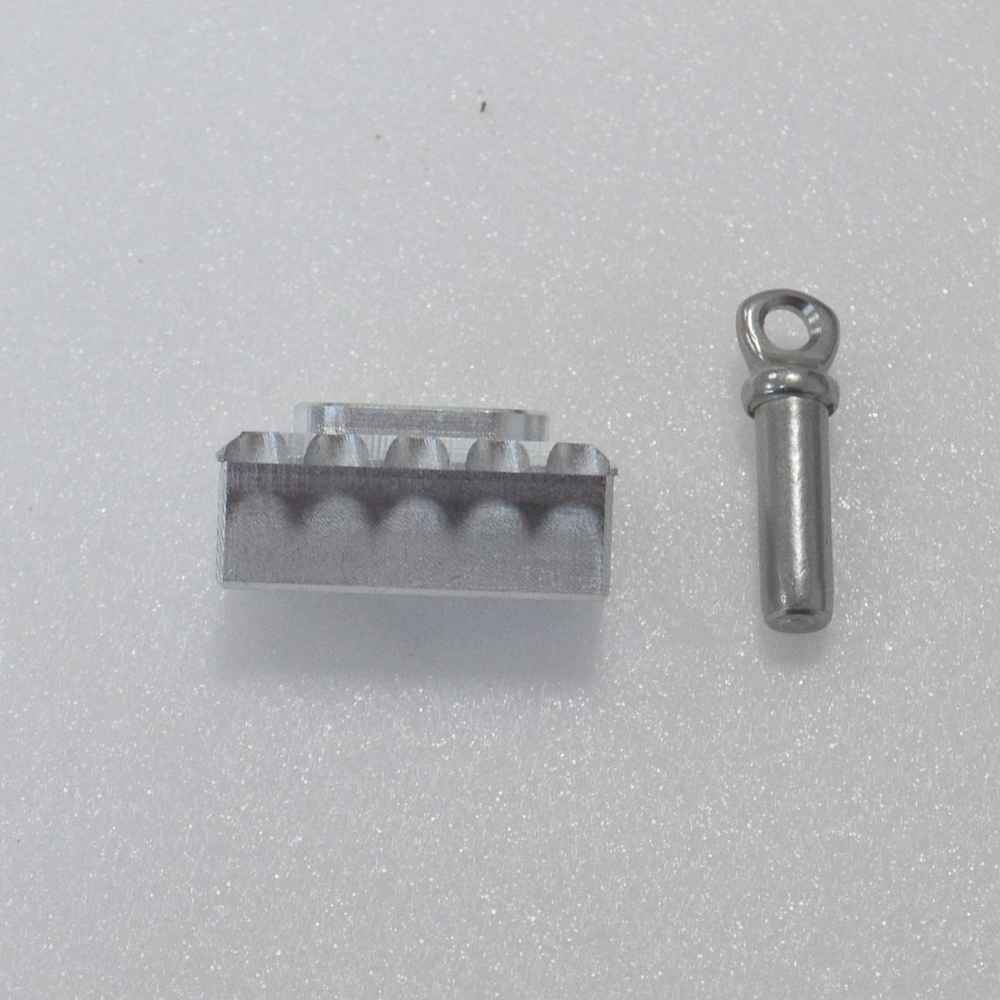 Flitschenhaken, V2, Aluminiumfrästeil zur Rumpfaufnahme und Pin – Bild 3