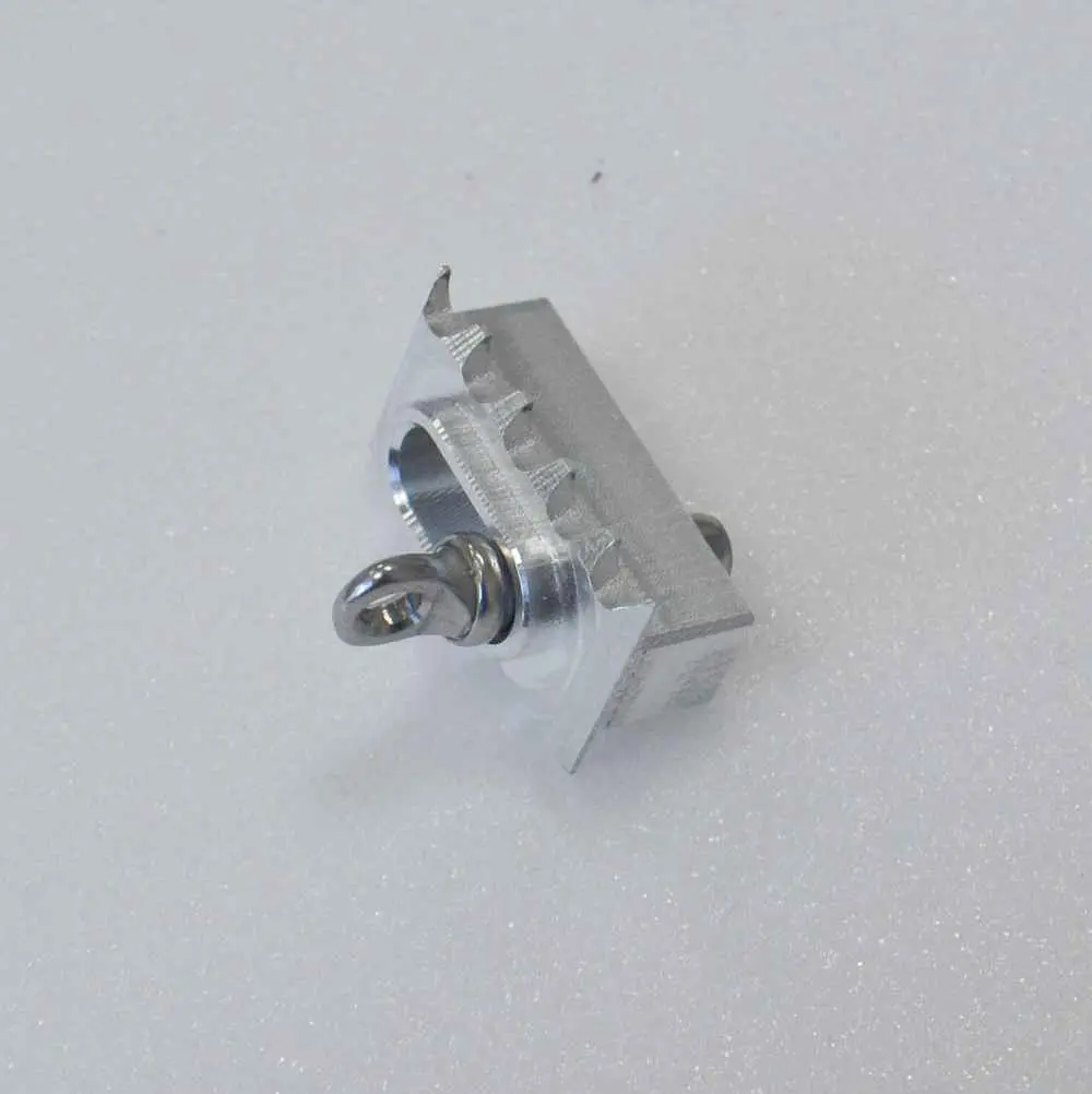 Flitschenhaken, V2, Aluminiumfrästeil zur Rumpfaufnahme und Pin – Bild 4